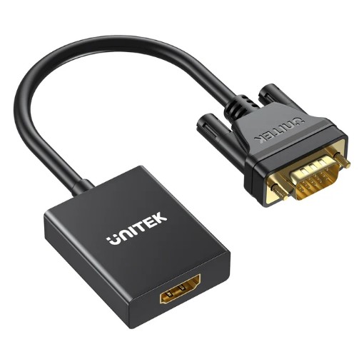 Picture of VGA to HDMI adapter UNITEK V1112ABK01.