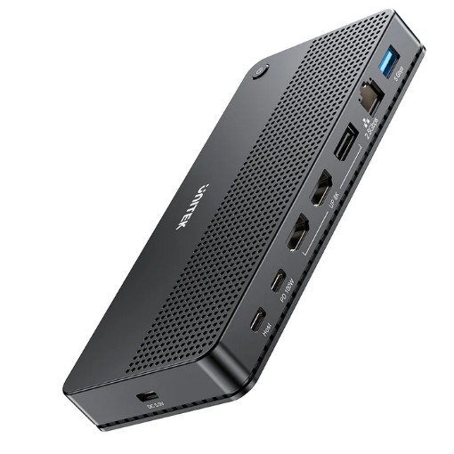 Picture of UNITEK D1104A01 docking station with USB-C connection at 8K resolution.