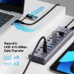 Изображение Разветвитель UNITEK H1315B01 с 10 портами и быстрой зарядкой.