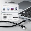 Изображение Кабель UNITEK USB-C к Ethernet длиной 1,5 метра, цвет космический серый.