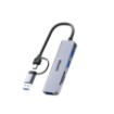 Picture of UNITEK H1320AGY01 USB-C splitter with built-in USB-A adapter.
