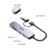 Picture of UNITEK H1320AGY01 USB-C splitter with built-in USB-A adapter.