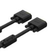 Picture of VGA cable UNITEK HD15 (M) to VGA (M) 2 meters long in black color Y-C513G.