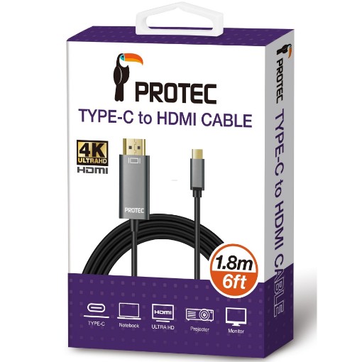 Picture of PROTEC DM147A - USB-C to HDMI cable, 3 meters long.