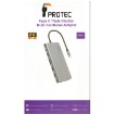 Изображение PROTEC DM515 - мультипорт 14 в 1 с зарядкой, дисплеем и другими функциями.