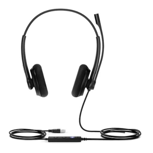 תמונה של אוזניות מוקד Yealink UH34 Lite B USB דו-אוזניות בצבע שחור