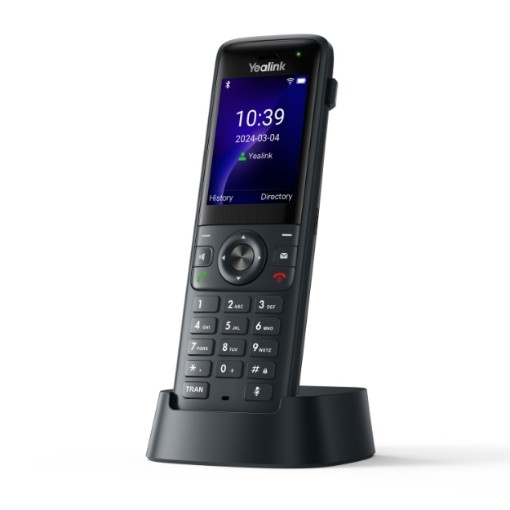 Изображение Беспроводной IP-телефон Yealink AX83H черного цвета.
