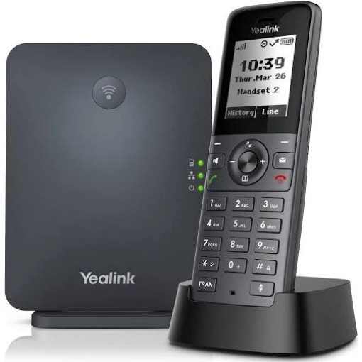 תמונה של טלפון IP DECT אלחוטי Yealink דגם DECT-SIP W71P בצבע שחור ולבן