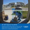 Изображение Умный дверной звонок TP-Link Tapo D210 черного и белого цвета.