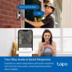 Изображение Умный дверной звонок TP-Link Tapo D210 черного и белого цвета.