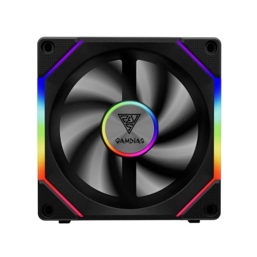 Изображение Вентилятор GAMDIAS AEOLUS P2-1201 WH черного цвета.