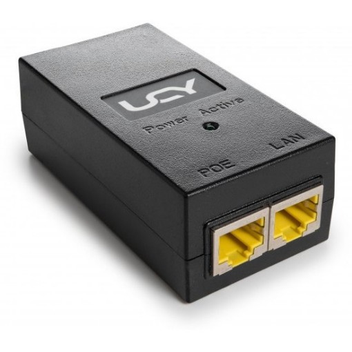 Изображение Инжектор питания HPE Aruba 1GB PoE 30W черного цвета.