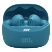 Picture of JBL Tune Beam 2 TWS wireless headphones in turquoise color.