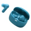 Picture of JBL Tune Beam 2 TWS wireless headphones in turquoise color.