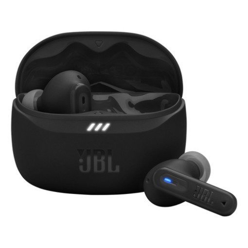 Picture of JBL Tune Beam 2 TWS wireless headphones in black.