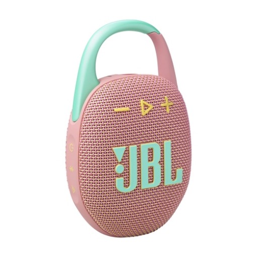 Изображение Портативная колонка JBL Clip 5 розового цвета.
