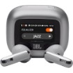 Picture of JBL Live Flex 3 TWS wireless headphones in silver color.