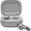 Picture of JBL Live Flex 3 TWS wireless headphones in silver color.