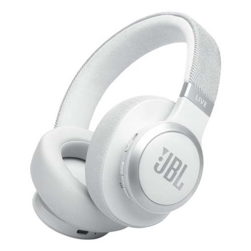 תמונה של אוזניות קשת אלחוטיות JBL Live 770NC בצבע לבן