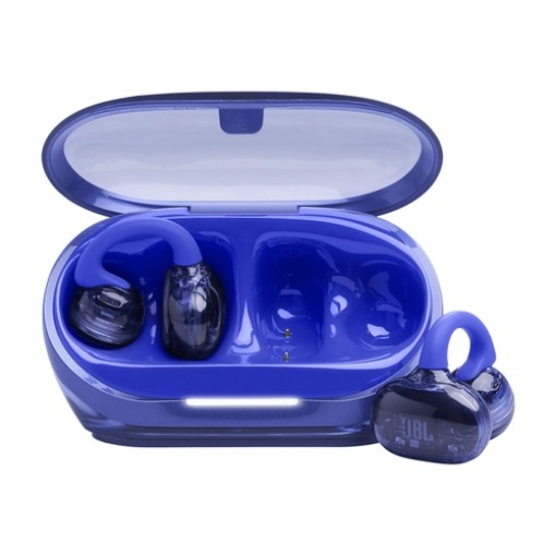 Изображение Беспроводные наушники JBL Soundgear Clips синего цвета.