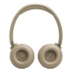 Изображение Беспроводные накладные наушники JBL Tune 680NC бежевого цвета.