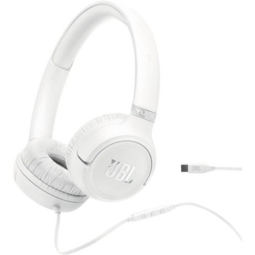 Изображение Проводные накладные наушники JBL Tune 530C USB-C белого цвета.