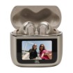 Picture of JBL TOUR PRO 3 TWS wireless headphones in titanium color.