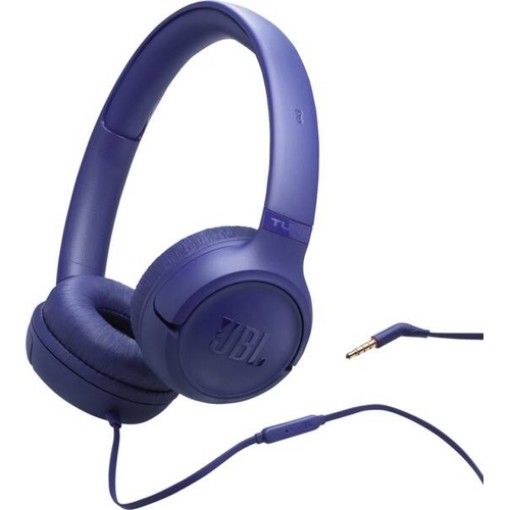 Изображение Проводные накладные наушники JBL Tune 530 синего цвета.