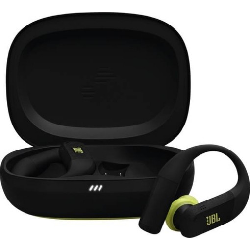 Изображение Беспроводные спортивные наушники JBL Endurance Peak 4 черно-желтого цвета.