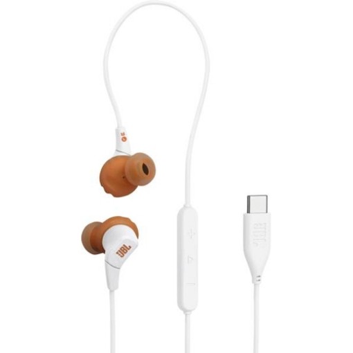 Изображение Проводные спортивные наушники JBL Endurance Run 3C USB-C белого цвета.