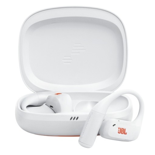 Picture of JBL Endurance Zone TWS wireless headphones in white.