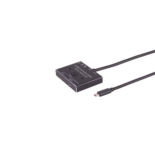 Picture of Simpuls 3.2 Gen2 USB-C bidirectional switch 14-01001 in black.