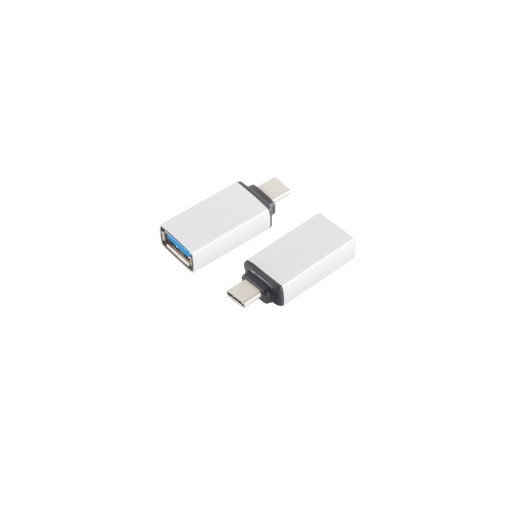 תמונה של מתאם USB-C ל-USB-A Simpuls מהיר 5Gbps במארז מתכת בצבע כסוף