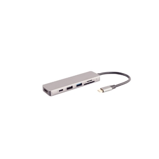 Picture of Simpuls USB-C 6-in-1 Docking Station in Space Gray.