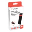 תמונה של כונן SSD חיצוני Verbatim M.2 NVMe 32261 בצבע שחור ואדום