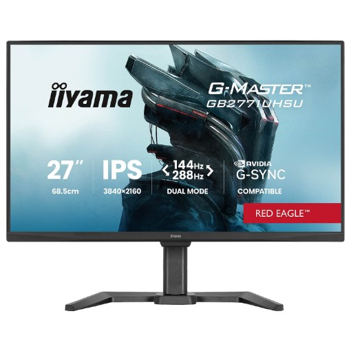 Picture of IIYAMA G-Master GB2771UHSU-B1 gaming computer monitor, 27 inches.