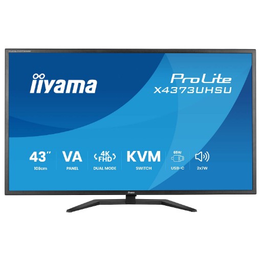 Изображение Монитор IIYAMA ProLite X4373UHSU-B2 размером 43 дюйма.