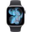 Изображение Умные часы Apple Watch 42 мм Серия 11 GPS цвет корпуса Space Gray алюминий цвет ремешка черный спортивный ремешок размер ремешка S/M.