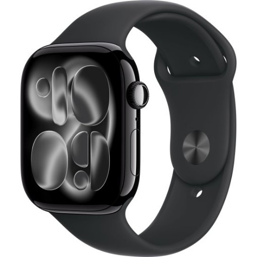 Изображение Умные часы Apple Watch 46 мм Series 11 GPS Цвет корпуса Jet Black Aluminium Цвет ремешка Black Sport Band Размер ремешка S/M.