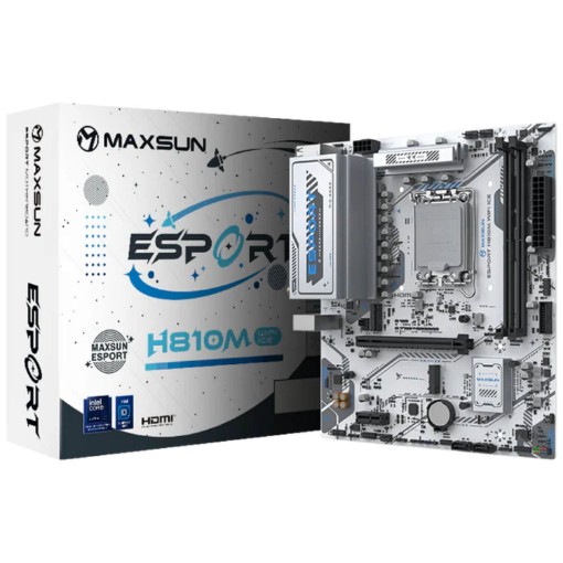Picture of MAXSUN eSport H810M WiFi ICE Motherboard.