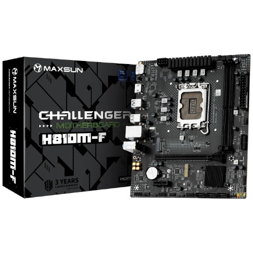Picture of MAXSUN Challenger H810M-F Motherboard.