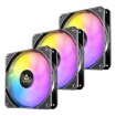 Picture of Antec P12 PWM ARGB fan 3x in black.