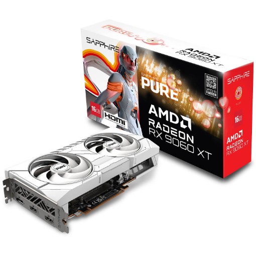 Изображение Видеокарта Sapphire PURE Radeon RX 9060 XT GAMING OC 16GB.