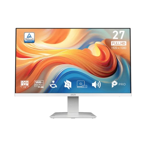 Изображение Монитор MSI PRO MP273W E14A размером 27 дюймов белого цвета.