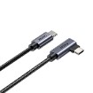 תמונה של כבל USB-C זוויתי UNITEK 100W באורך 3 מטר C14123BK-3M