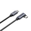 Изображение Угловой USB-C кабель UNITEK 100W, штекер-шнекер, длина 5 метров C14123BK-5M.