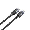 Picture of USB-C to USB-C cable UNITEK with LED display, 60W power, C14158A.