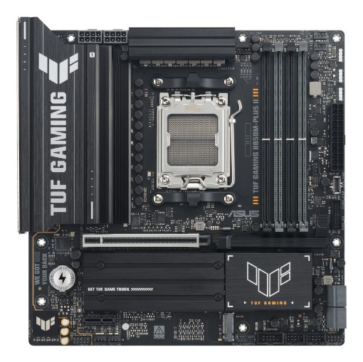 Изображение Материнская плата ASUS TUF GAMING B850M-PLUS II AMD AM5 черного цвета.