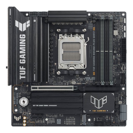 Изображение Материнская плата ASUS TUF GAMING B850M-PLUS WIFI7 черного цвета.