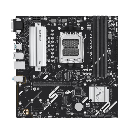 Изображение Материнская плата ASUS Prime A620AM-A-CSM AMD AM5 DDR5 черного цвета.